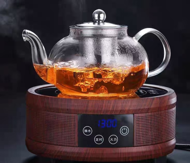 Individual Borosilicate Glass Teapot With Filter Suit