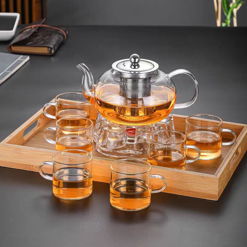 Individual Borosilicate Glass Teapot With Filter Suit