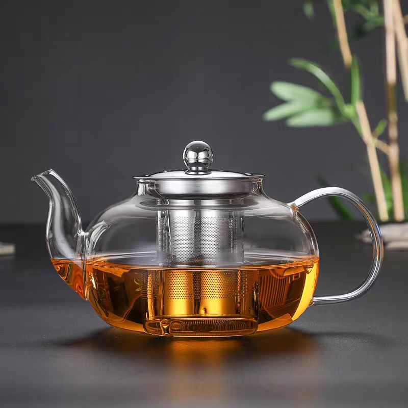 borosilicate glass kettle with filter