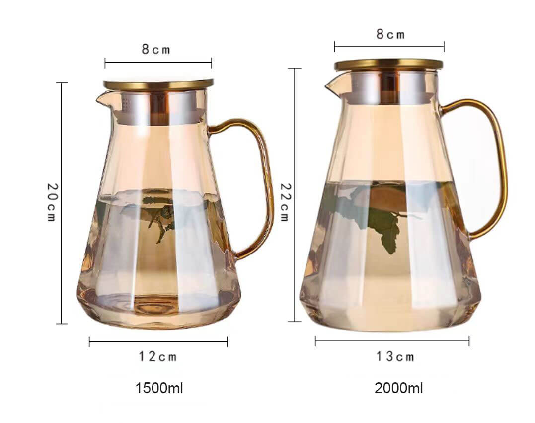amber glass pitcher