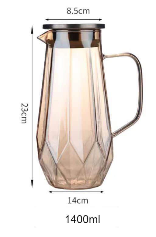 glass tap jug with lid glass tap jug with lid