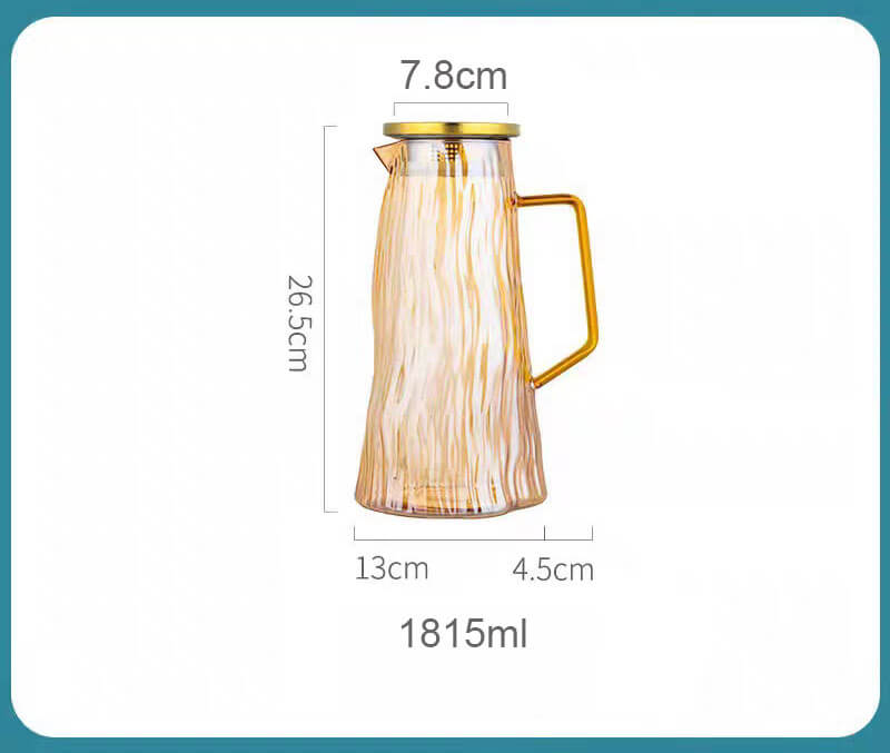 colored glass pitcher