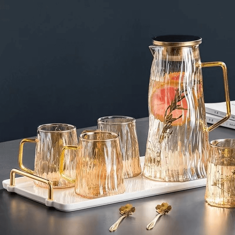 glass pitcher with tap
