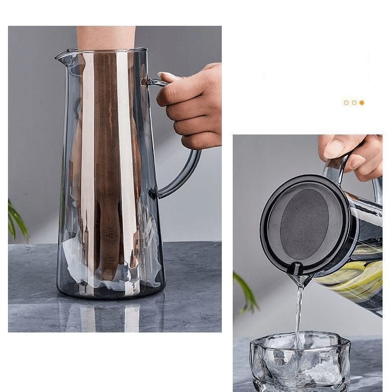 fridge glass jug with lid