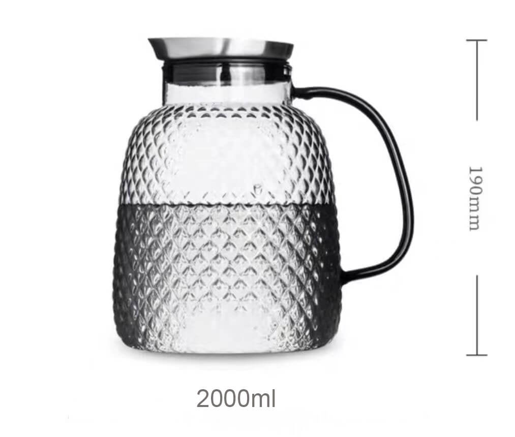 borosilicate glass carafe with lid
