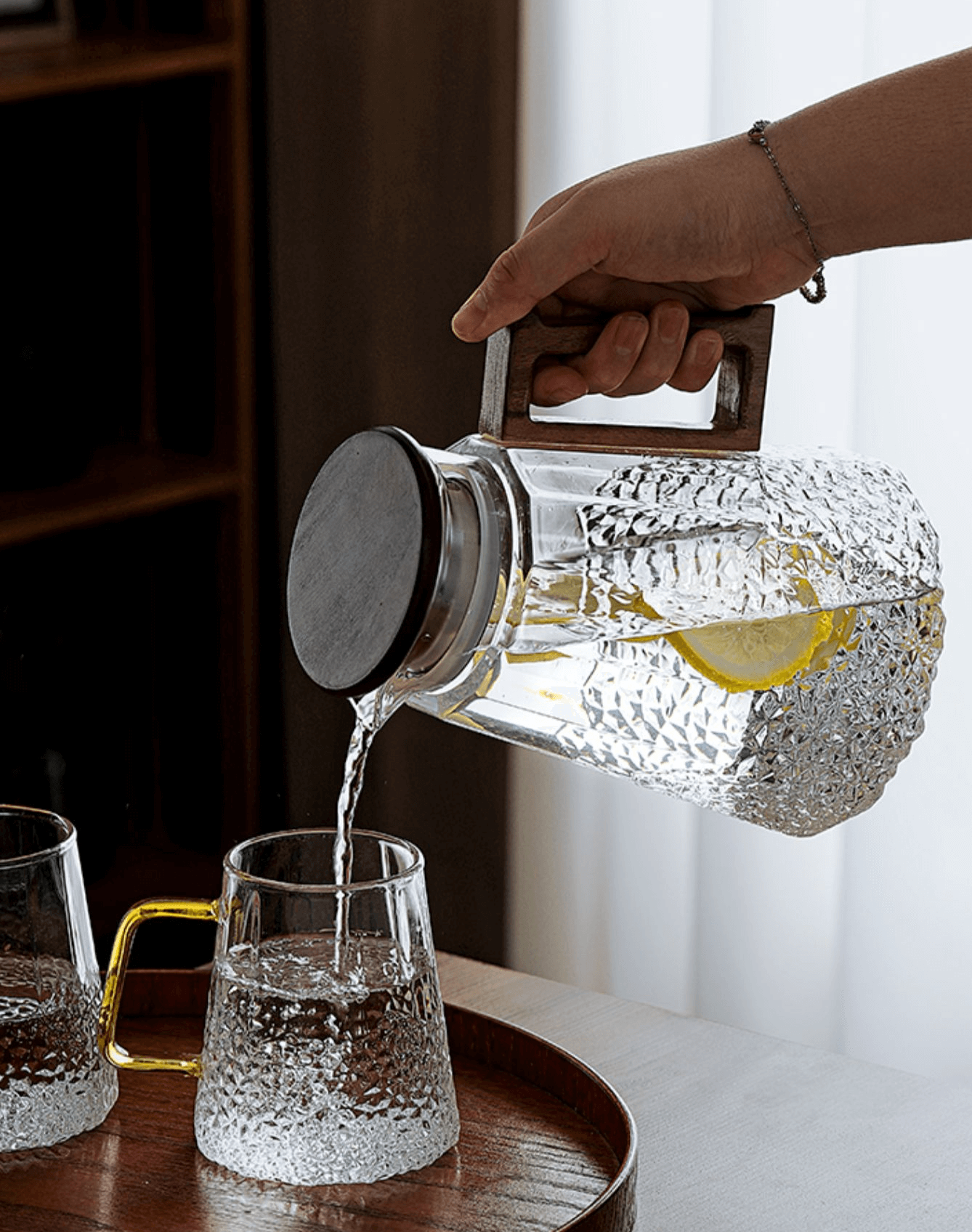 glass iced tea pitcher with handle glass iced tea pitcher with handle