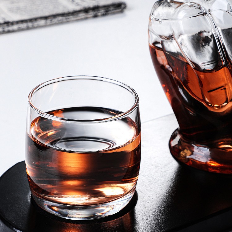 Middle Finger Glass Whiskey Decanter Set With Glasses Set And Base