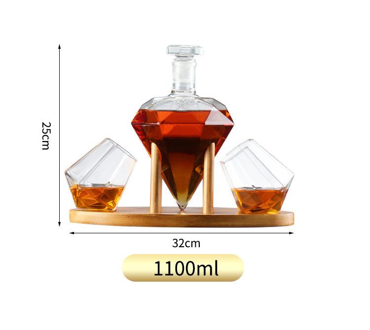 glass diamond decanter