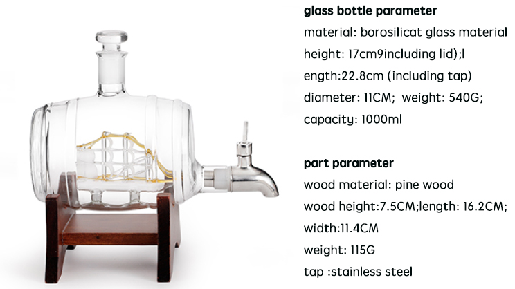glass barrel decanter