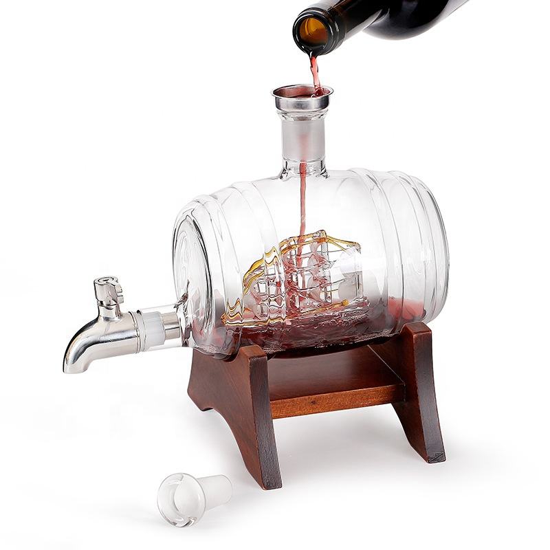 glass barrel decanter
