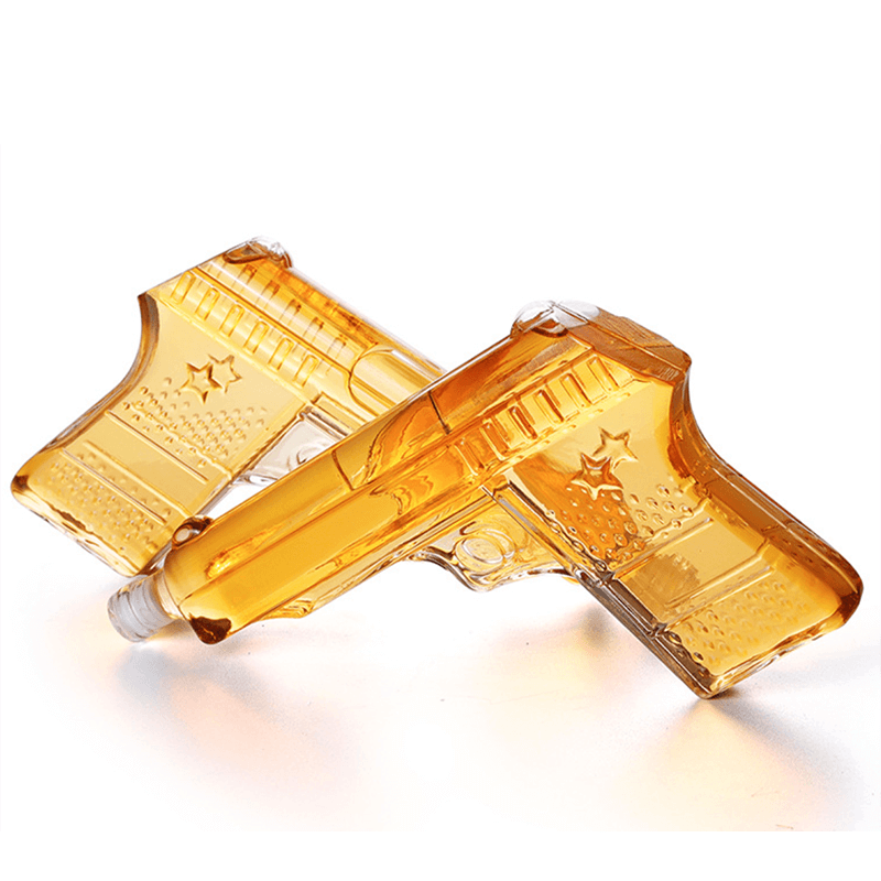 Small Glass Airtight Cool Gun Whiskey Wine Decanter