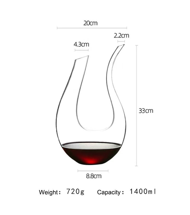 Swan Crystal Glass Wine Decanter Whiskey Set