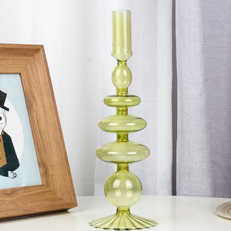 amber glass candle holder amber glass candle holder