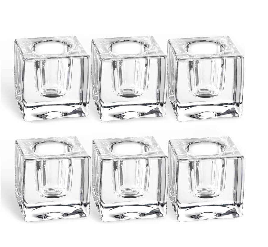 bubble glass cylinder candle holders taper