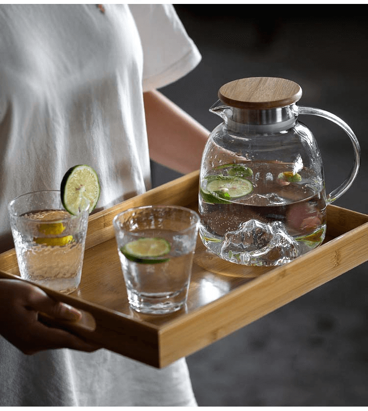 covered glass water pitcher jug covered glass water pitcher jug