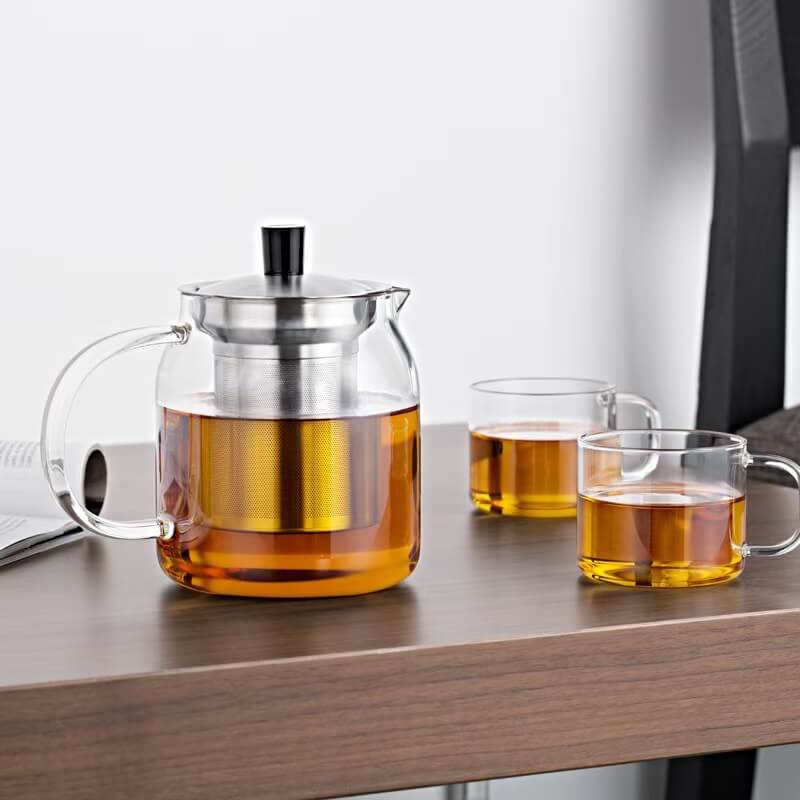 Stovetop Tall Clear Glass Teapot Kettle For Tea