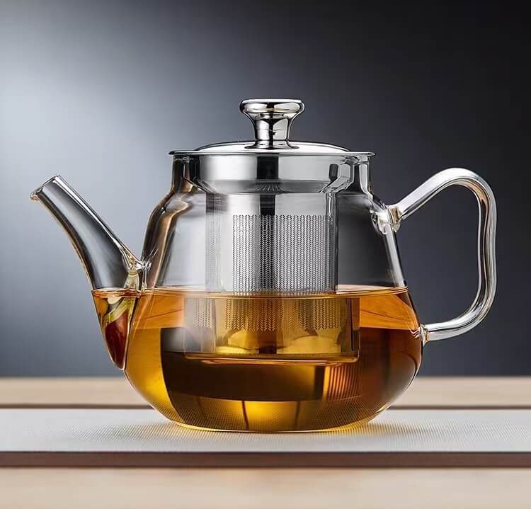 600ml Stove Top Glass Teapot With Stainless Steel Infuser