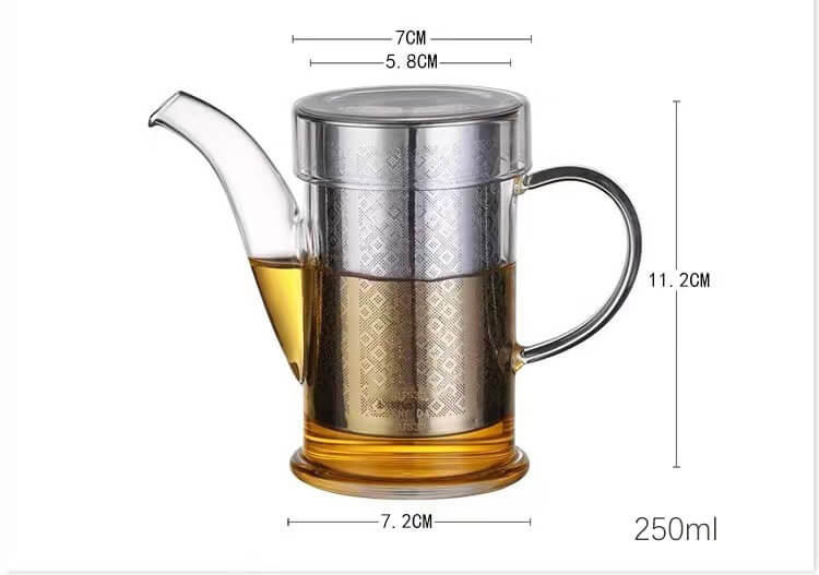 mini glass tea pot