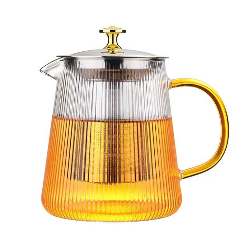 Stovetop Safe Glass Teapot With Infuser For Tea