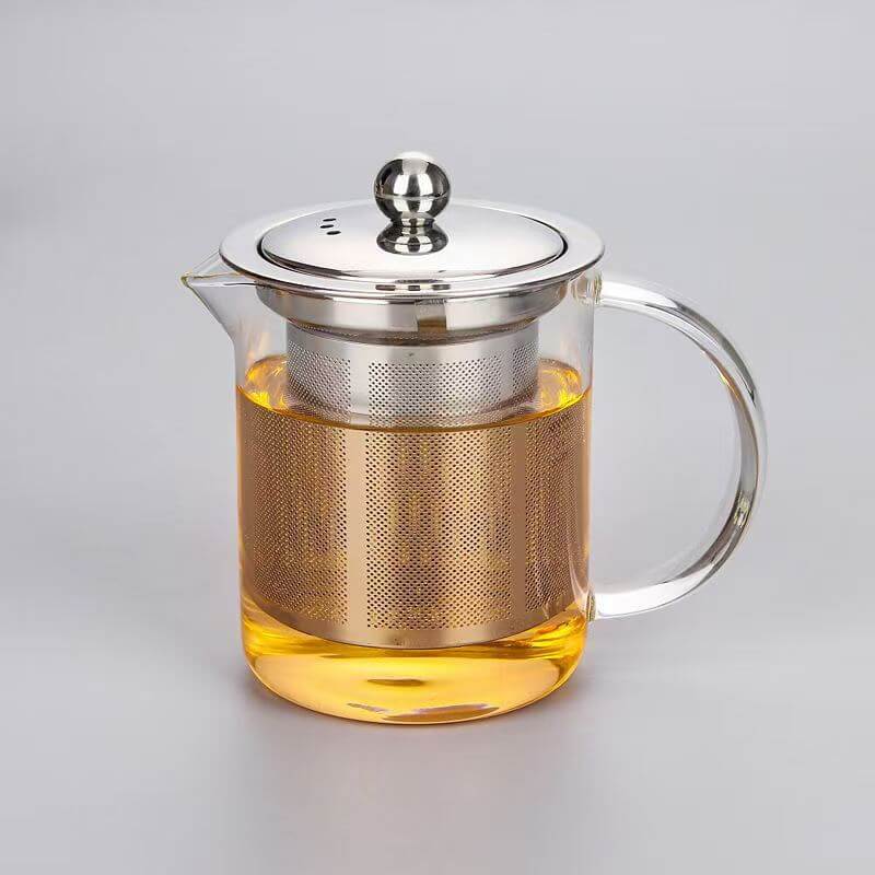 Stovetop Safe Glass Teapot With Infuser For Tea