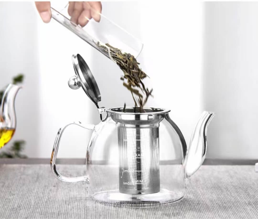 Transparent Borosilicate Glass Tea Kettle