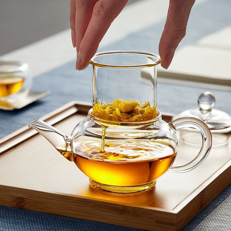 mini glass teapot kettle