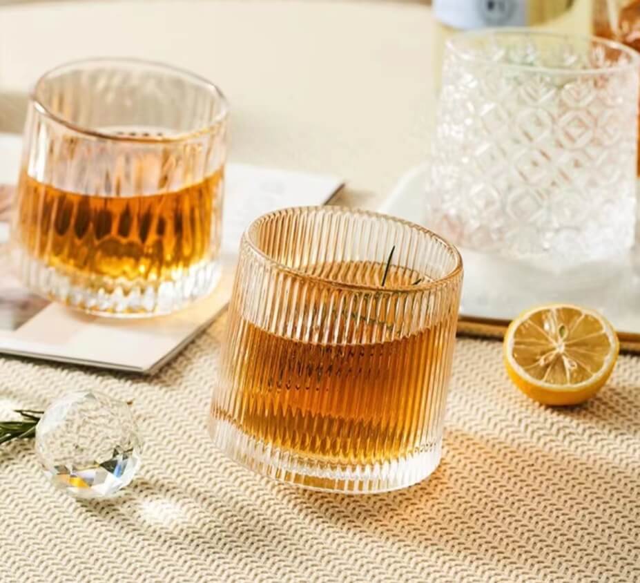 insulated rotating single malt whiskey glasses