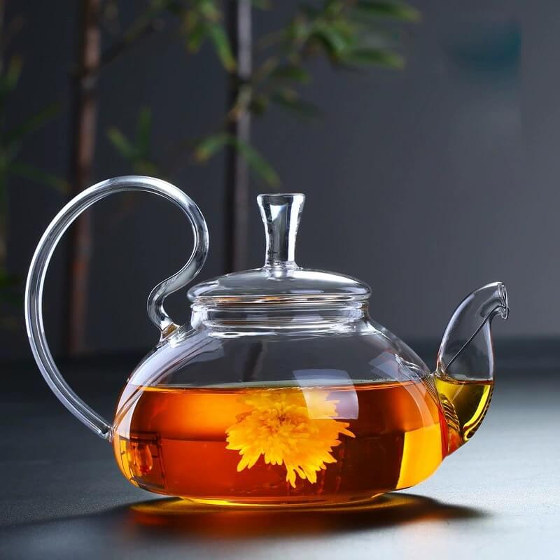 600ml Herbal Stove Top Glass Teapot Kettle