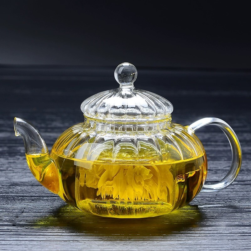 Antique Insulated Borosilicate Glass Teapot