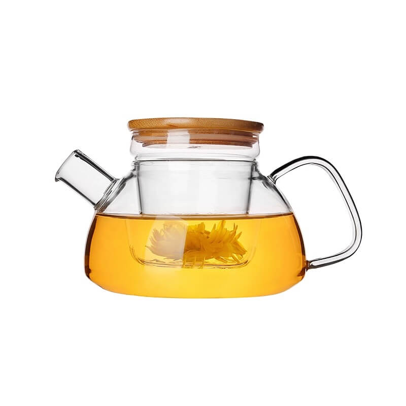 Stove Top Borosil Glass Chai Teapot With Infuser