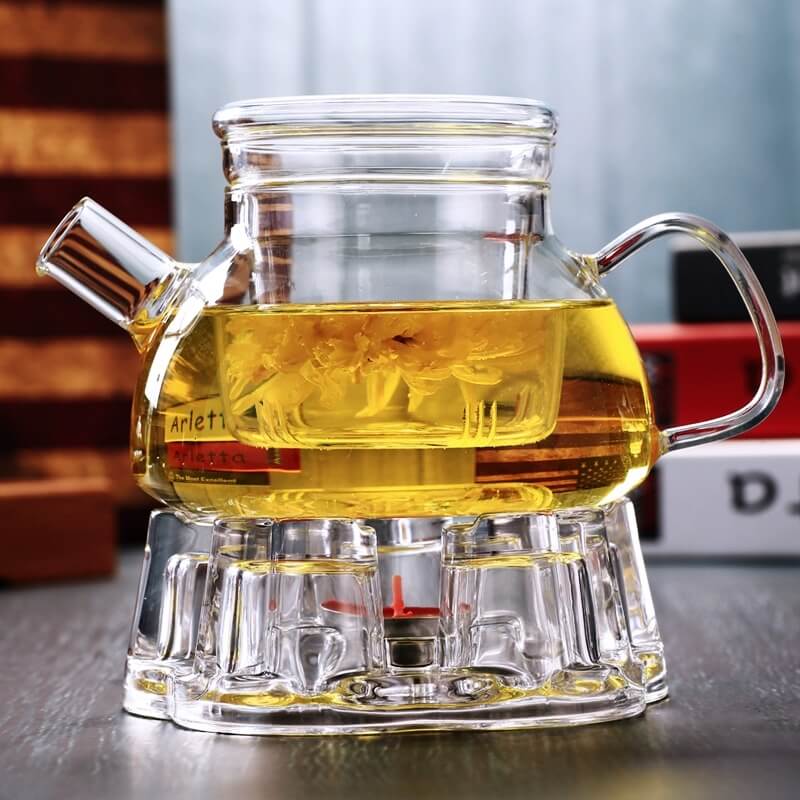 Stove Top Borosil Glass Chai Teapot With Infuser