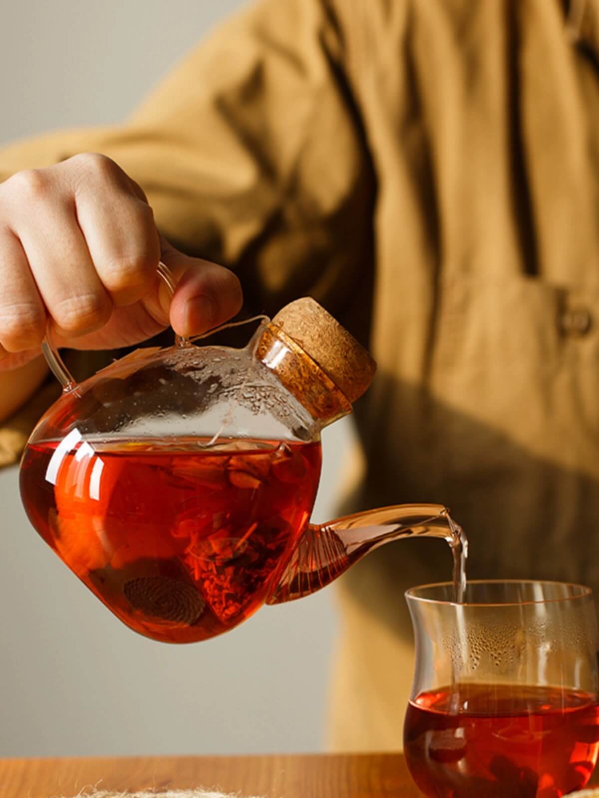 Stove Top 500ml Glass Teapot Tea Kettle Infuser
