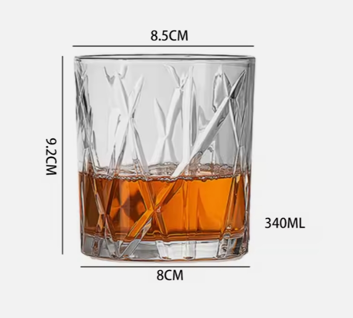 old fashioned vintage bulk crystal whisky glasses