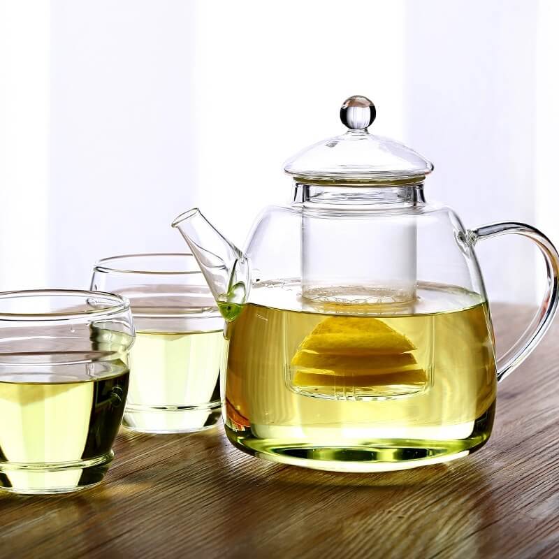 Individual Stovetop Large Borosilicate Glass Teapot