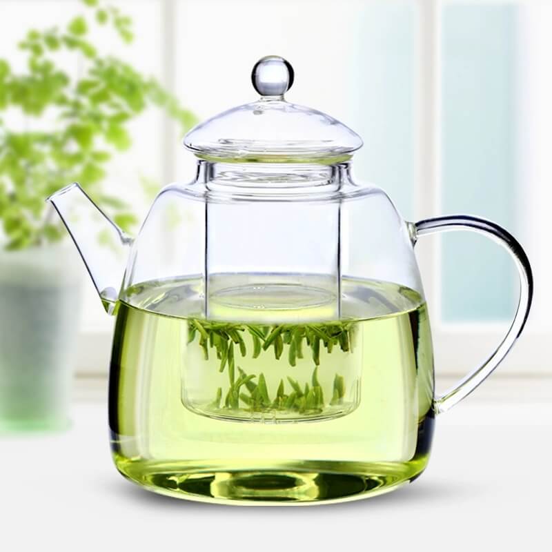 Individual Stovetop Large Borosilicate Glass Teapot