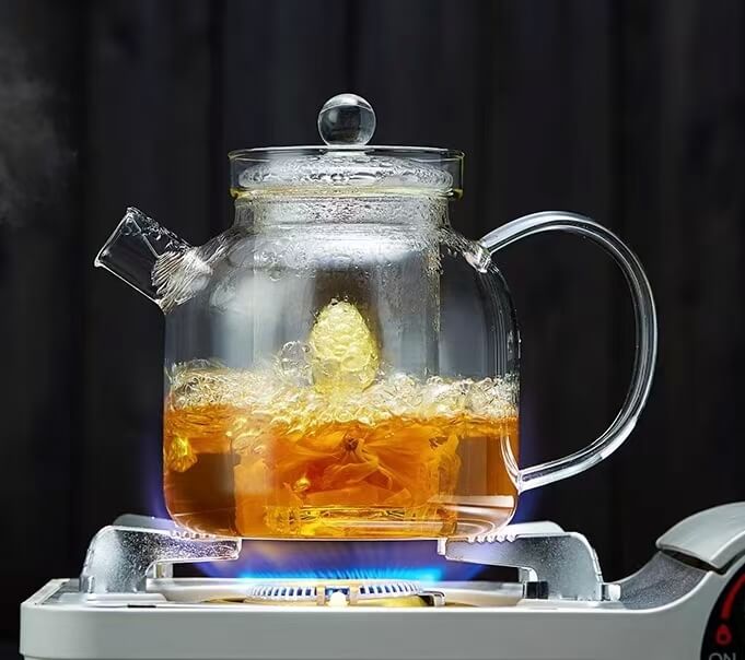 Stovetop Induction Clear Glass Kettle Tea Maker