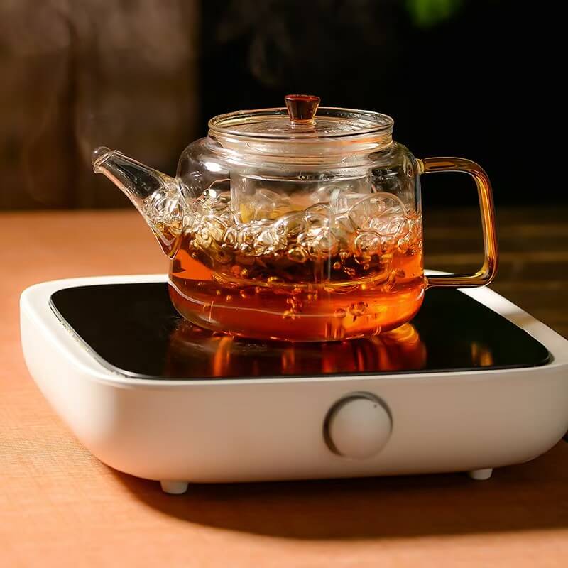 Stovetop Glass Tea Kettle For Blooming Green Tea