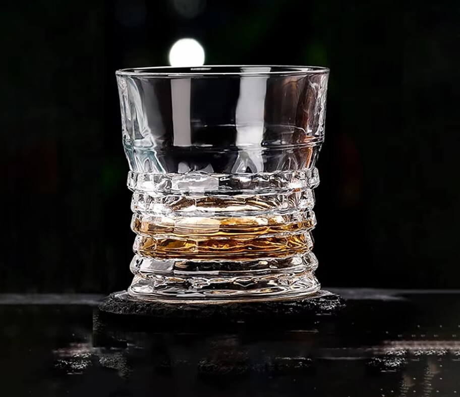 personalised round whiskey scotch glasses