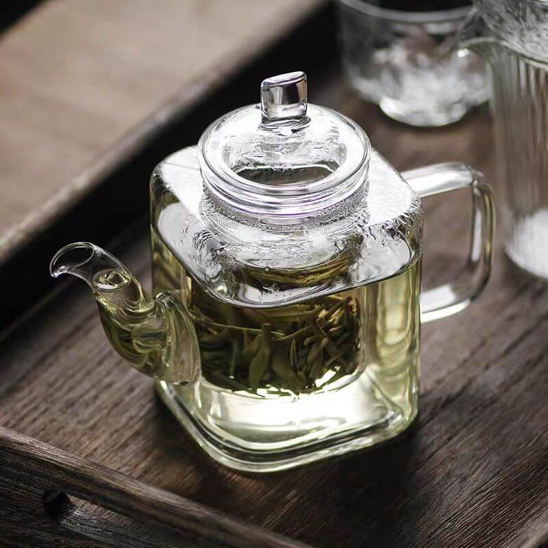 Mini Glass Teapot Tea Kettle With Infuser Bloom