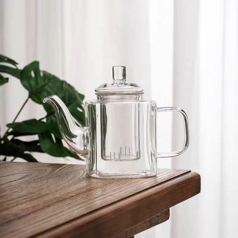 Mini Glass Teapot Tea Kettle With Infuser Bloom