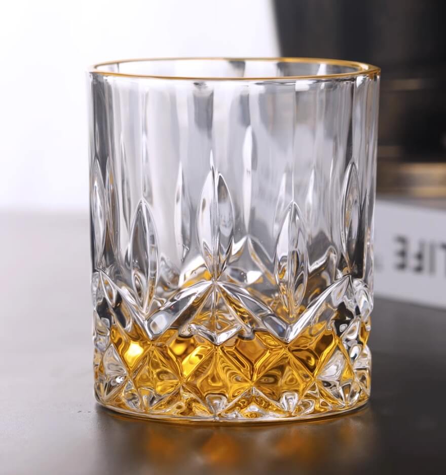heavy bottom ribbed mountain whiskey glasses