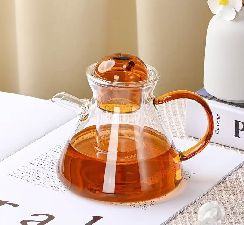 Stovetop Beautiful Heat Resistant Glass Teapot