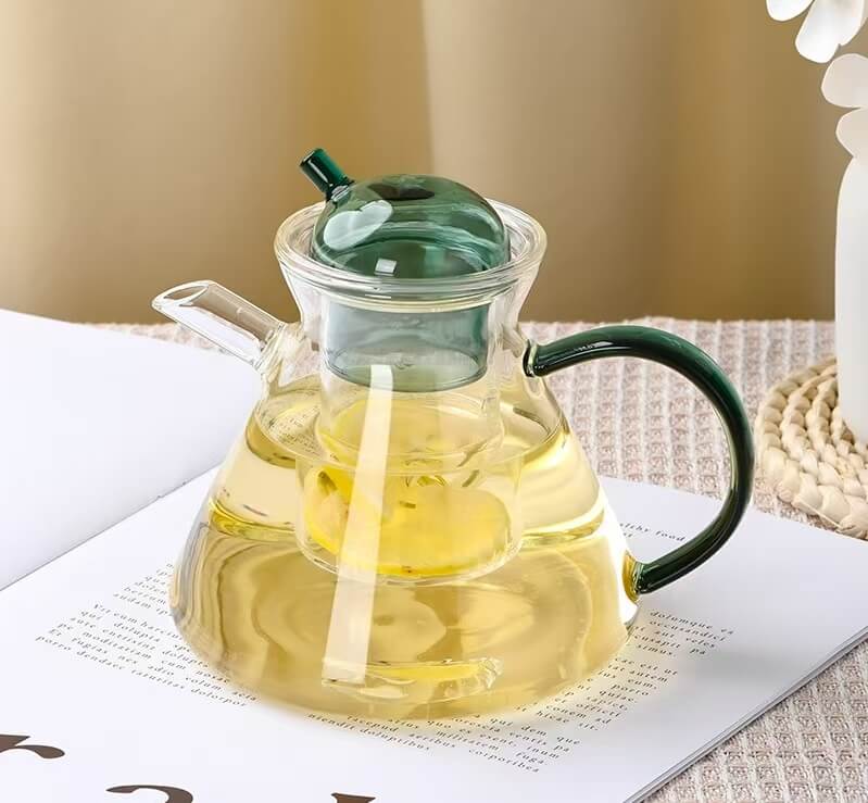 Stovetop Beautiful Heat Resistant Glass Teapot