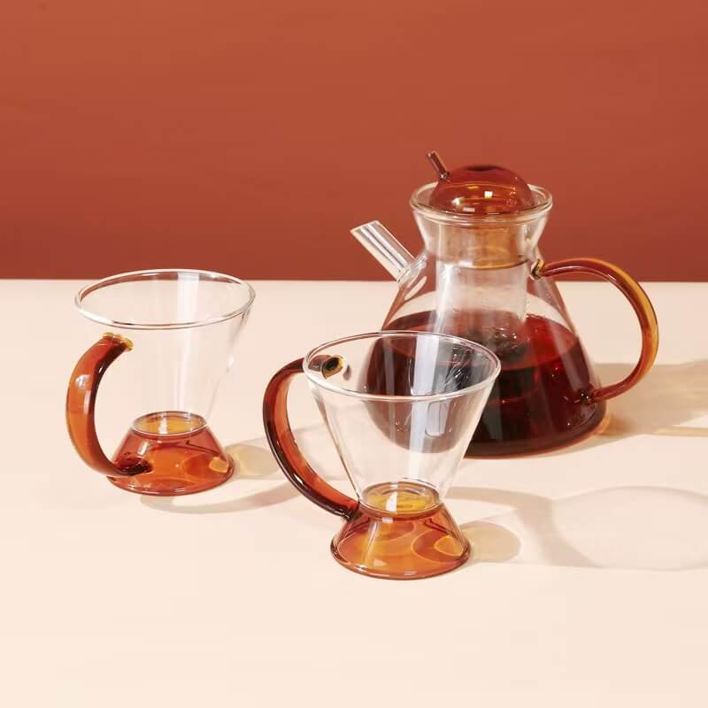 Stovetop Beautiful Heat Resistant Glass Teapot