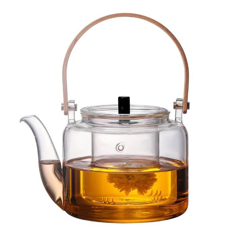 Stovetop Clear Glass Teapot Tea Maker Kettle