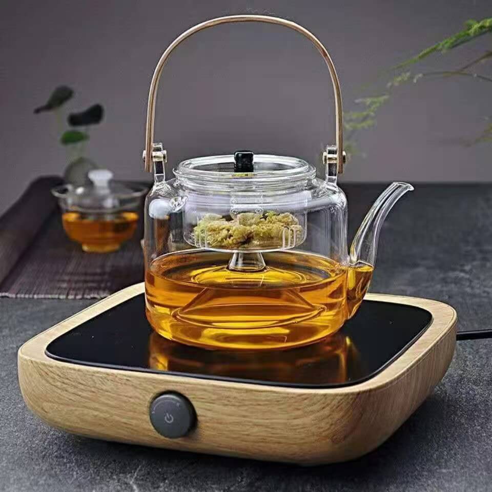 Stovetop Clear Glass Teapot Tea Maker Kettle