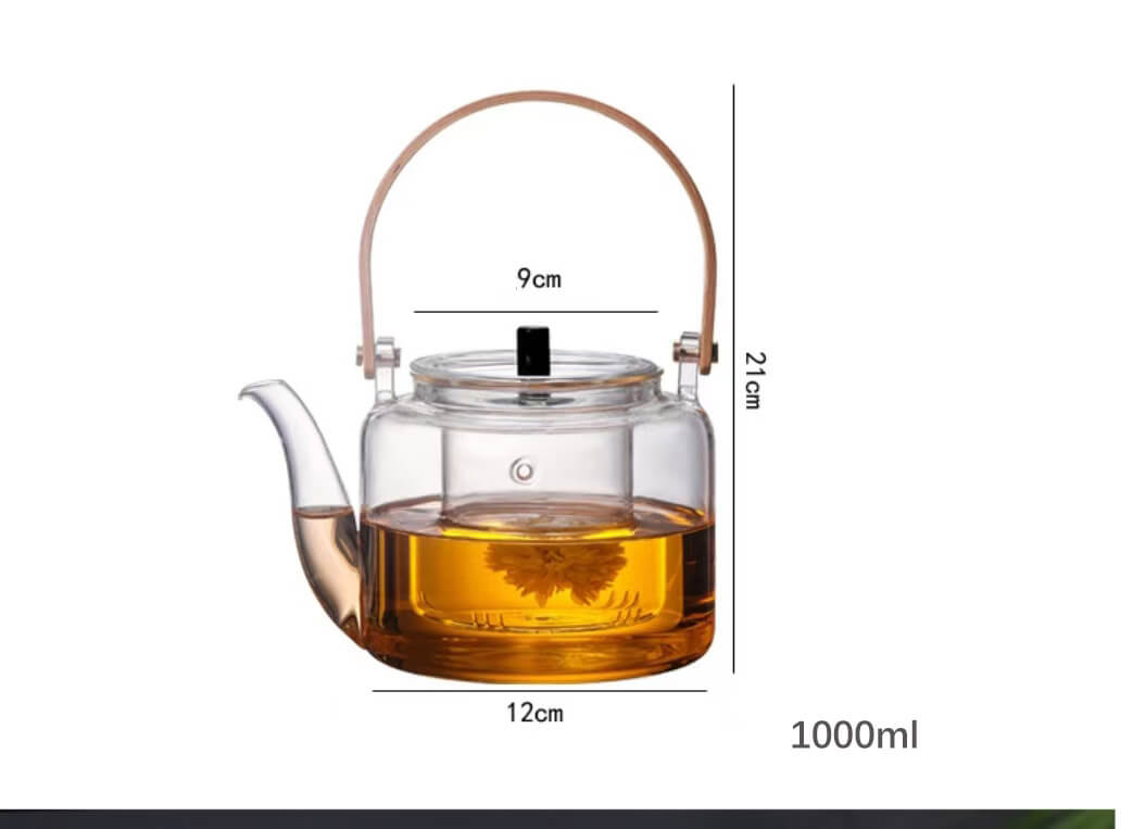 heat resistant glass teapot kettle