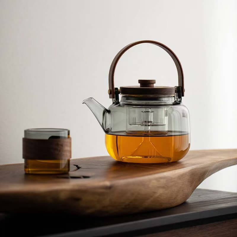 Stovetop Beautiful Borosilicate Glass Teapot With Infuser