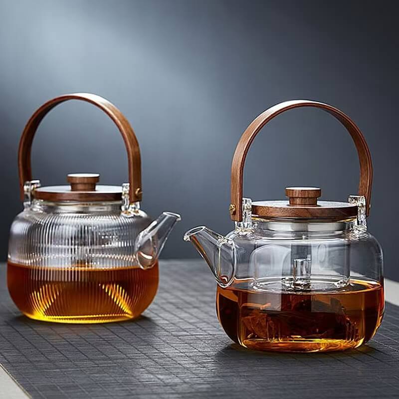 Stovetop Beautiful Borosilicate Glass Teapot With Infuser