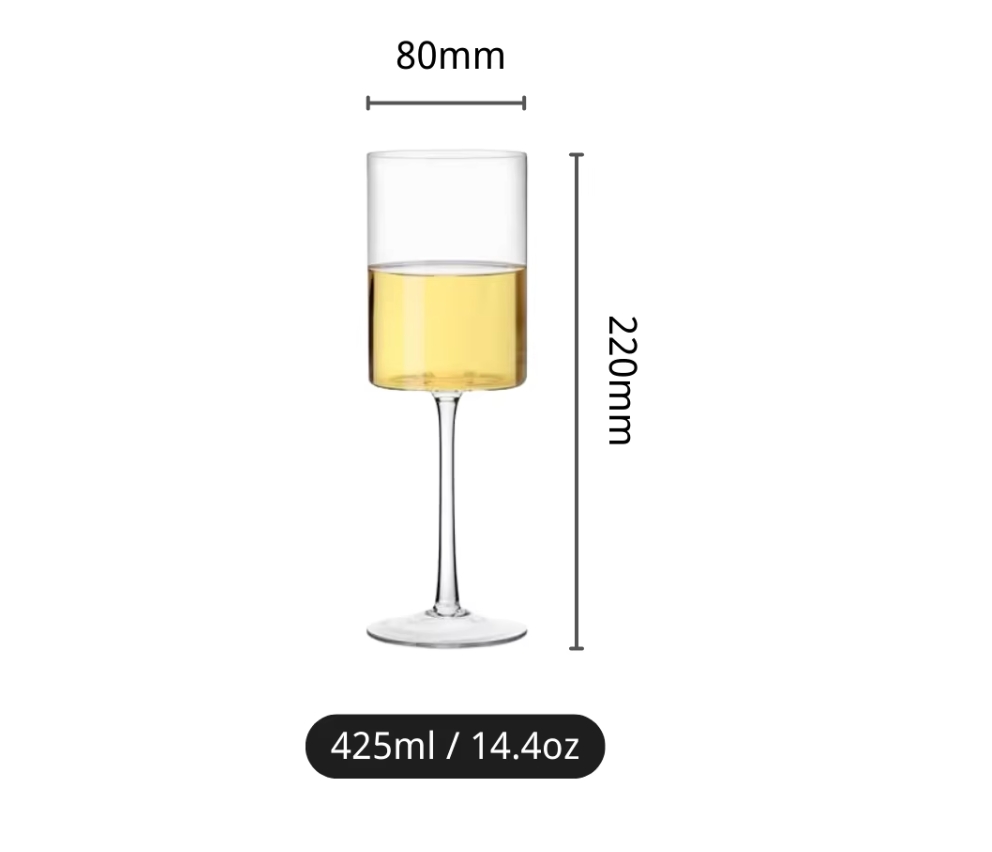 clear crystal bubble glass wine goblets